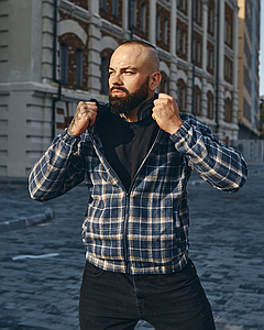 Чоловіча куртка-сорочка в карту на блискавці осінь зима чоловічі теплі сорочки демісезонні на хлопця зручні