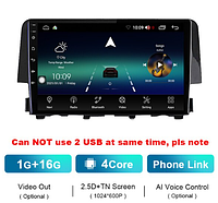 Junsun 4G Android магнитола для Honda Civic 10 FC FK 2015 - 2020