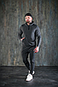 Спортивний костюм чоловічий весна-осінь однотонний худі та штани, чоловічі спортивні костюми повсякденні, фото 8