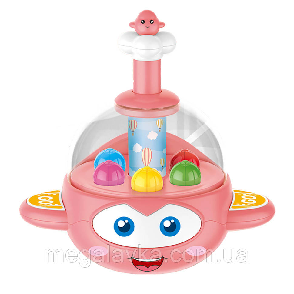 Дитяча юла "Лимолет" Limo Toy BM1201, 16 см (Рожевий) - MegaLavka