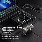 Універсальний автомобільний зарядний пристрій для телефонів USB A + USB Type-C 48 Вт KUULAA C12 Black, фото 5