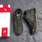 Чоловічі зимові шкіряні кросівки NB Clasic Green, фото 6