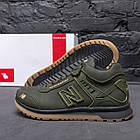 Чоловічі зимові шкіряні кросівки NB Clasic Green, фото 7
