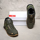 Чоловічі зимові шкіряні кросівки NB Clasic Green, фото 8