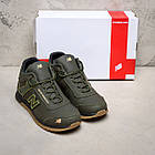 Чоловічі зимові шкіряні кросівки NB Clasic Green, фото 9