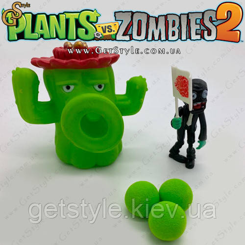 Ігровий набір фігурка Зомбі та стрілялка Cactus Plants vs Zombies