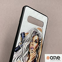 Чохол для Samsung Galaxy S10 Ladies з 3д ефектом з дівчинкою чохол на телефон самсунг с10 фіолетовий, фото 4