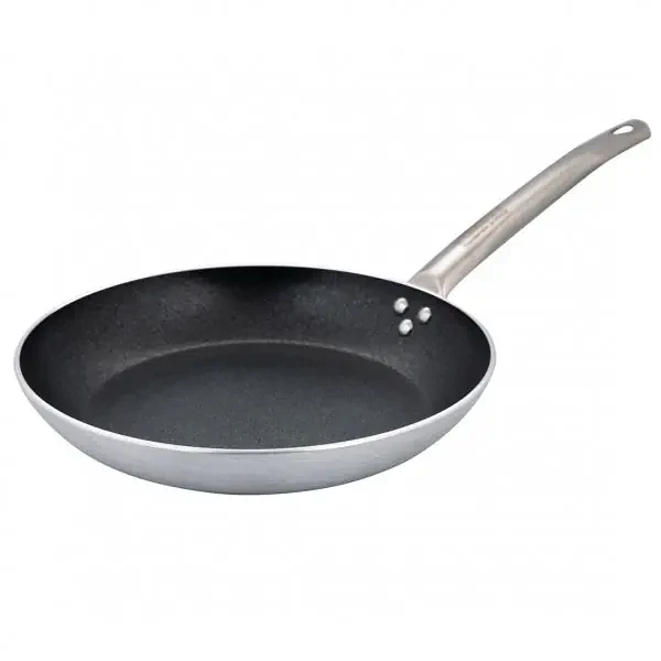 Сковорода алюмінієва 28х4,5 см з антипригарним покриттям для індукційної плити, фото 1