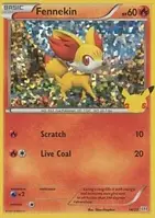 Коллекционная карта Pokemon TCG 25th McDonald's HOLO - Fennekin 14/25 Pokemon