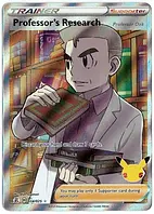 Коллекционная карта Pokemon Professor s Research HOLO FOIL CEL 024/025 Foteleamo