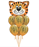 Набор шаров для вечеринки в стиле сафари тигр