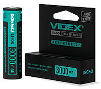 Акумулятор VIDEX Li-Ion 18650-P(ЗАХИСТ) 3000mAh V-003137/295275
