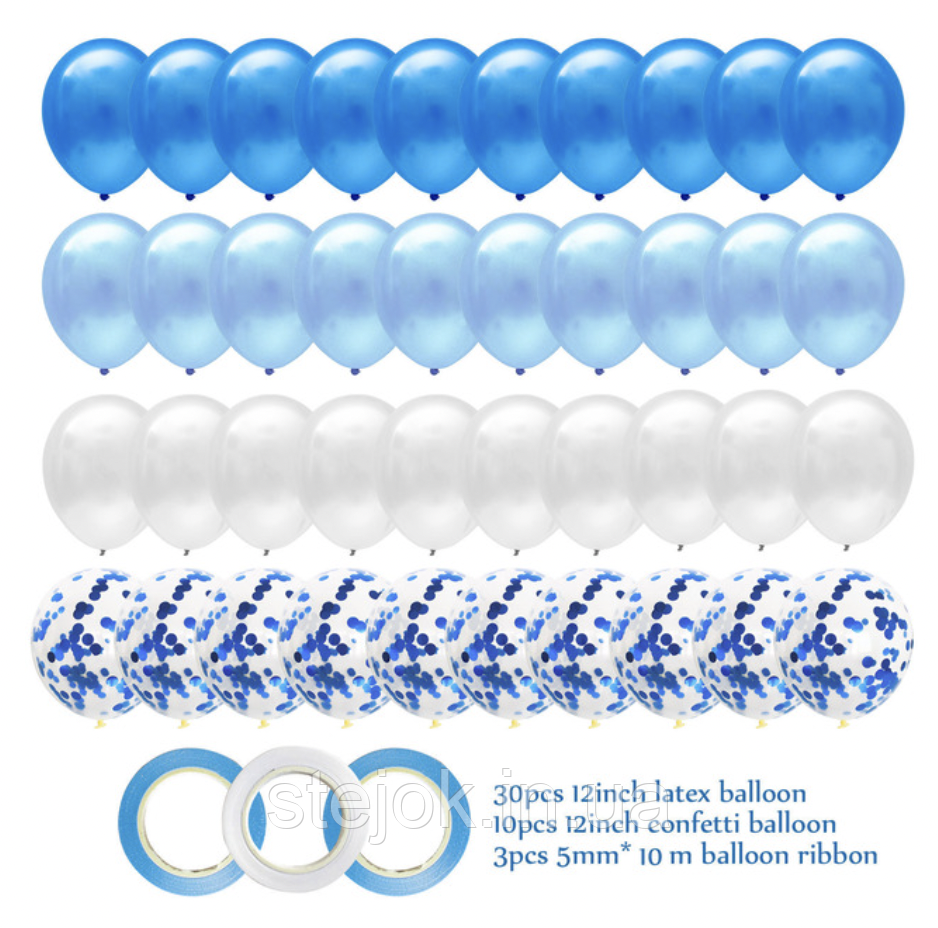 Набір куль у стилі космос №1 синій, фото 1