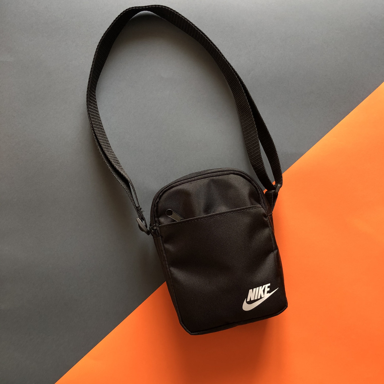 Барсетка на плече найк Nike чорна чоловіча маленька, фото 1