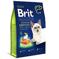 Brit Premium by Nature Cat Sterilized Salmon 8 кг корм для стерилізованих кішок (лосось)