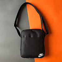 Сумка Nike черного цвета / Мужская спортивная сумка через плечо найк / Барсетка Найк