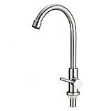 Монокран для раковини WEZER EKO14A-14 поворотний вилив, нержавіюча сталь, фото 3