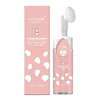 Пенка-мусс с щеточкой для умывания с молоком и мандарином Sersanlove Milk Amino Acid Clean Mousse