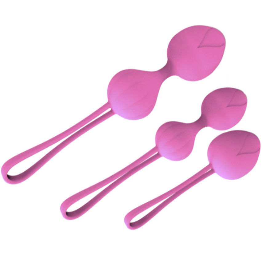 Набір вагінальних кульок Pink Trio ніжно-рожевий, фото 1