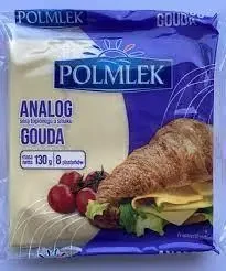 Сир порційний тостовий Polmlek Gouda (Гауда), 130 г, Польща, плавлений сир для тостів