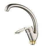 Змішувач для кухні WEZER YUB4-181-SATIN, нержавіюча сталь, фото 3