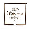 Подарункова коробка для новорічного подарунка дерев'яна з дсп «Merry Christmas» 14х14х5 см. / Коробка з дерева, фото 2
