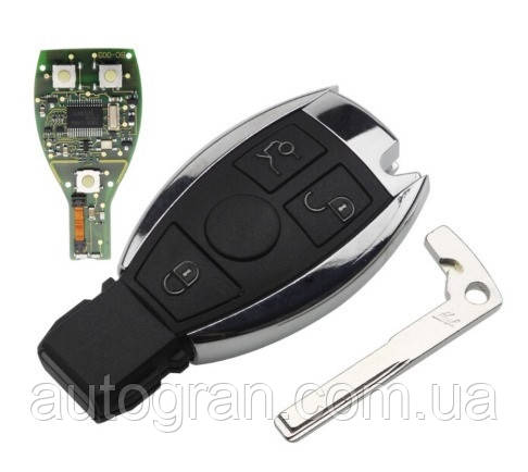 Смарт ключ Mercedes 3 кнопки 433MHz NEC BGA