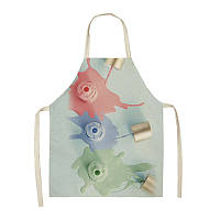 Фартух/передник для майстра манікюру/нейл з 3D-малюнком 3D Apron м'ятний (GS-70525)