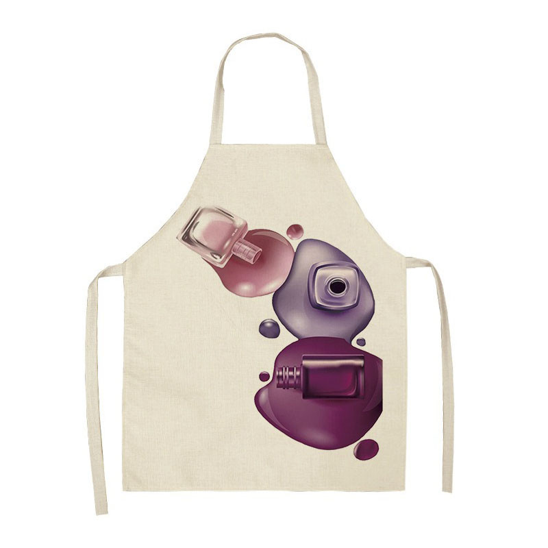 Фартух/передник для майстра манікюру/нейл з 3D-малюнком 3D Apron бежевий (GS-70510)