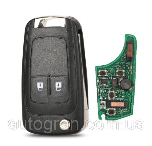 Ключ викидний Opel 2 кнопки 433MHz ID46