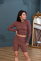 Велосипеди стильні рубчик жіночі Vivioji Коричневий розмір XS/S (12871)