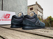 Чоловічі зимові кросівки з хутром New Balance 574 Grey сірі, фото 6