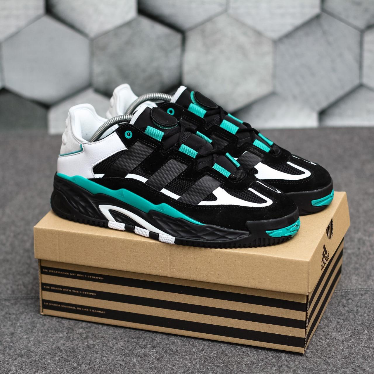 Чоловічі кросівки чорні Adidas Niteball (05983)