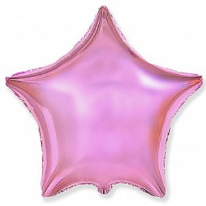 Фольгована куля Зірка. Колір: Світло Рожева Металік. Розмір: 18 ⁇ (45 см). Пр-во: FlexMetal (Іспанія)
