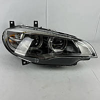 Адаптивные линзовые Led DRL фары с ангельскими глазками BMW X6 2007-2013 E71