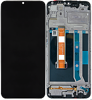 Дисплей модуль тачскрин Oppo A15/A15s/A35 черный в рамке оригинал версия 1 p/n: FPC-HTF065H093-A0