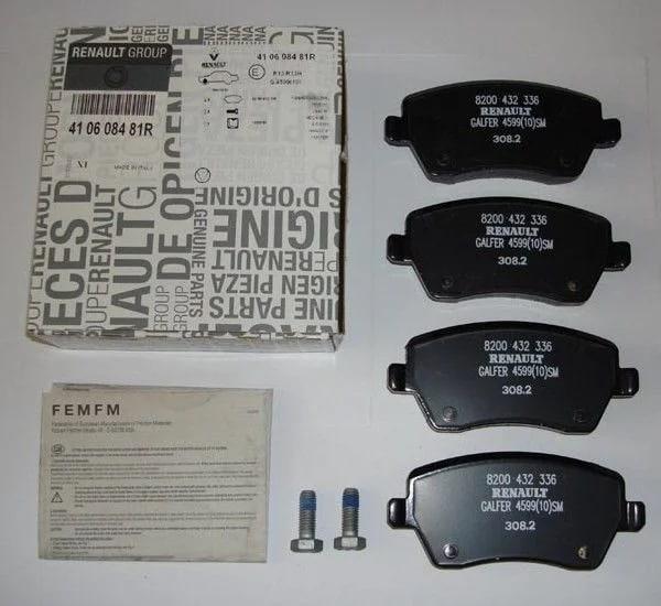 Колодки гальмівні передні дискові Renault: Dokker, Duster, Lodgy, Kangoo, 410608481R