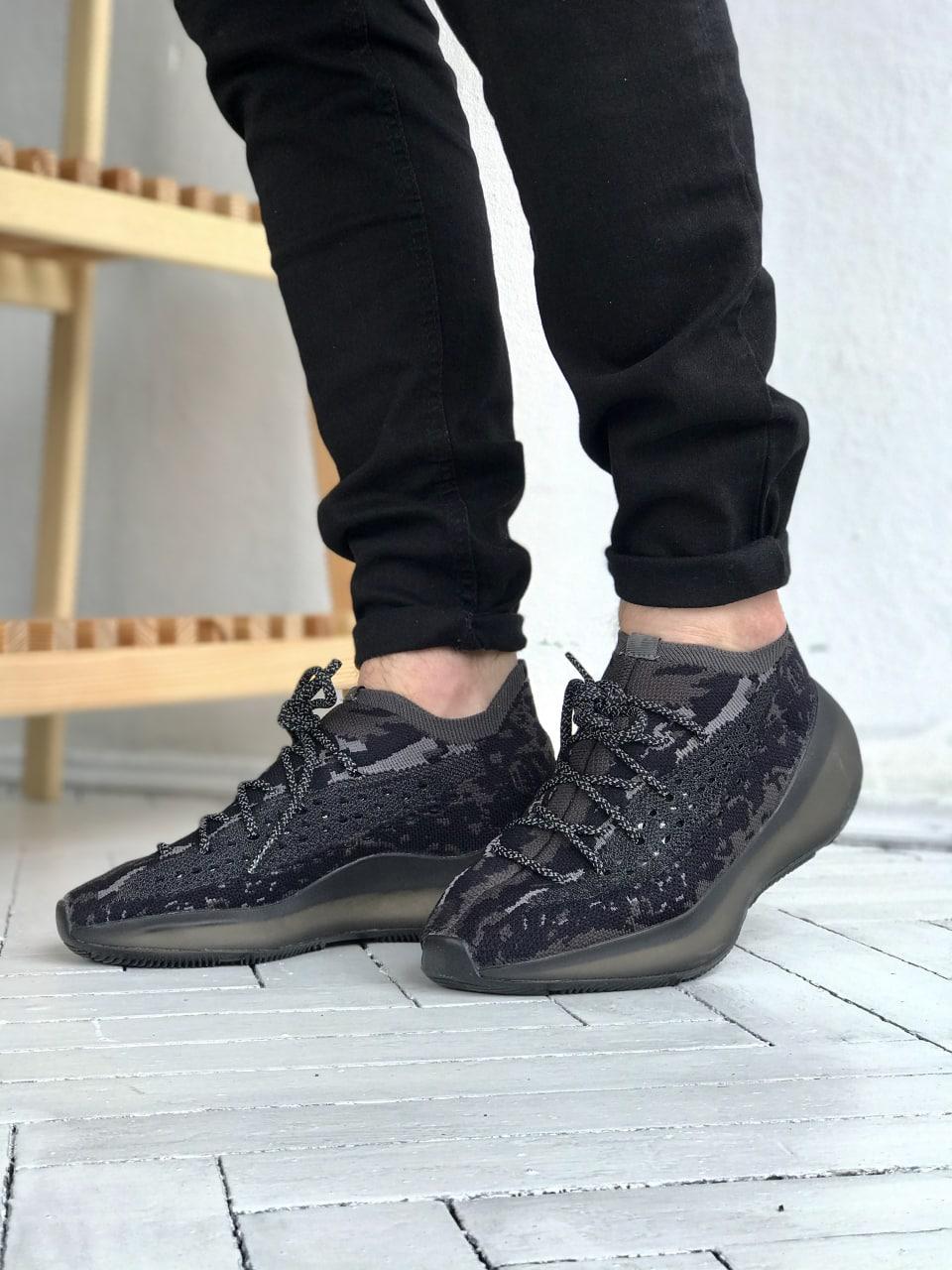 Кросівки чоловічі чорні Yeezy Boost 380 Alian (00642)