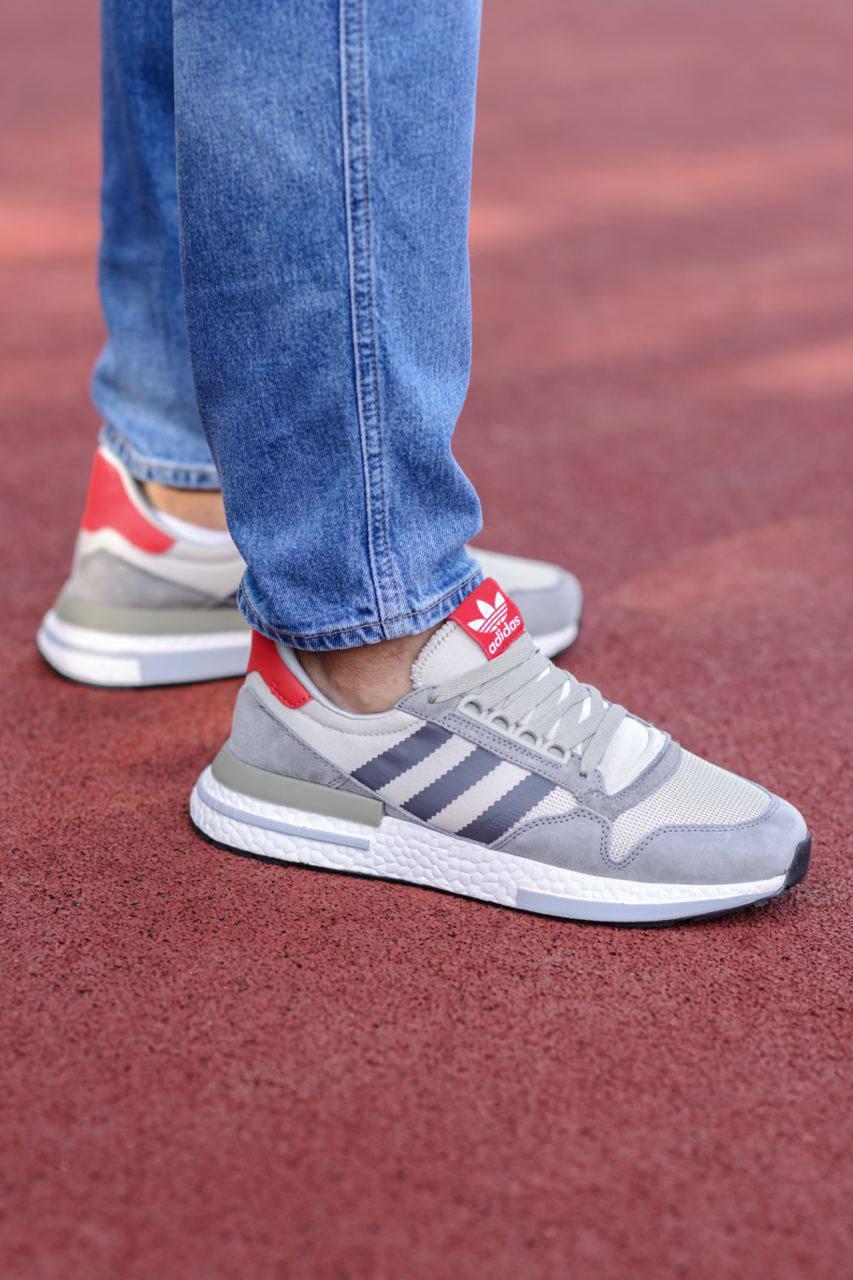 Кросівки чоловічі сірі Adidas ZX 500 RM (00745), фото 1