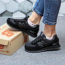 Кросівки жіночі чорні New Balance 574 (05333), фото 3