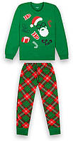 Дитяча піжама для хлопчика PGM-20-30-2 "Новий рік" Зелена на зріст 122 (12572)