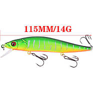 Воблер мінноу minnow на щуку М1-10, 115мм, 14g, фото 3