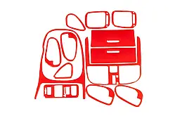 Накладки на панель 1999-2003 (червоний колір) для Mitsubishi Carisma