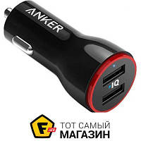 Зарядное устройство автомобильное Anker PowerDrive 2 24W 2xUSB V3 black (A2310G11) 2 x USB-порт 2.4 А