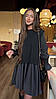 Жіночий комплект (сукня та жилет) чорний, фото 2