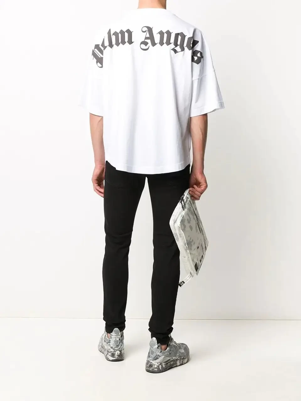 Футболка в стилі Palm Angels LOGO біла унісекс