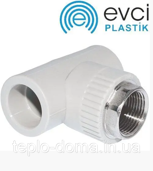 Трійник PP-R з ВР (ЛАТУНЬ) D50 x 1-1/2" ПІД КЛЮЧ EVCI
