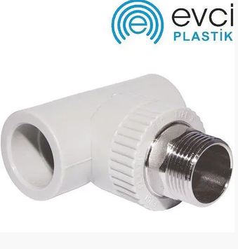 Трійник PP-R з НР (ЛАТУНЬ) D63 x 2'' ПІД КЛЮЧ EVCI