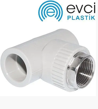 Трійник PP-R з ВР (ЛАТУНЬ) D40х1-1/4" ПІД КЛЮЧ EVCI