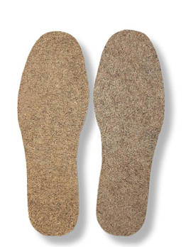 Устілки для взуття повсть натуральна вовна коричневі 38-48 р 7мм